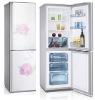 glass double door refrigerator 185L