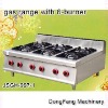 granite flaming machine JSGH-997-1 gas range with 6-burner ,kitchen equipment