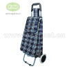 green leisure foldable hot sale polyester supermarket newest luggage travel pinic hand shopping trolley bag cart case with wheel