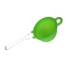 green mini silicone colander with stainless steel