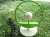 green mini usb transparent blades desk fan
