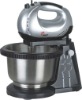 hand mixer with stand & stainless steel rotating bowl