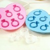 heart shape silicone love ring ice cube tray mould