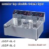 industrial fryer DF-6L-2 counter top electric 2-tank fryer(2-basket)