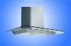 kitchen exhaust range hood with tempered glass