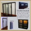 liquor cabinet glass door
