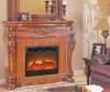 luxury  wooden  fireplace