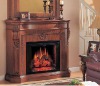 luxury  wooden  fireplace for house