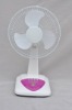 new design 12"solar rechargeable table fan with LED lamps CE-12V12E