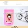 pink creative cartoon mobile phone shape plastic battery portable mini fan /handheld fan