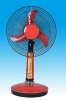 portable 16" portable 12v solar power dc emergency cooling table fan with LED lamps SF-12V16A