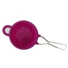 purple mini silicone stainless kitchenware colander with handle