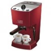 red semi-automatic coffee maker