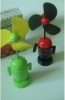 robot green and red USB mini robot fan