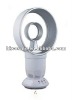 silver double circle without blades cooling desk fan(H-3102D)