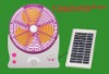 solar rechargeable fan