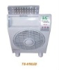 solar rechargeable fan with 6W solar panel