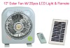 solar rechargeable powered cooling fan with remote control