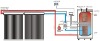 split pressurized solar water heater, separated pressurized solar heaters
