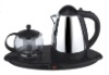 stainless steel electric water kettles with glass tea pot
