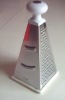 stainless steel four sides grater with plastic round handle