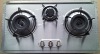 stainless steel three burners gas cooker