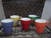 stock porcelain color glazed mugs