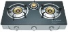 table gas stove tempered glass three burners
