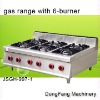 table top gas burner JSGH-997-1 gas range with 6-burner ,kitchen equipment
