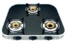 tempered glass 3 burners gas cooker hob