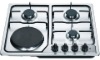 three gas burners + one electrical hotplate SS gas hobs