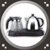 traditional stainless steel electric kettle with glass tea pot