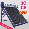 unpressurized solar collector for water