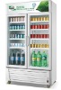 upright refrigerator showcase with fan cooling