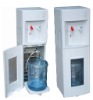 water cooler bottle sits in base for easy/ bottom loading water cooler
