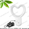 white heart-shaped electric bladeless fan