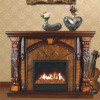 wood mantle electric fireplace