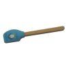 wooden handle silicone spatulas set with design