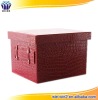 2011 fashion royal luxury red leather storage box