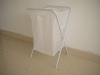 foldable PEVA laundry hamper in white color